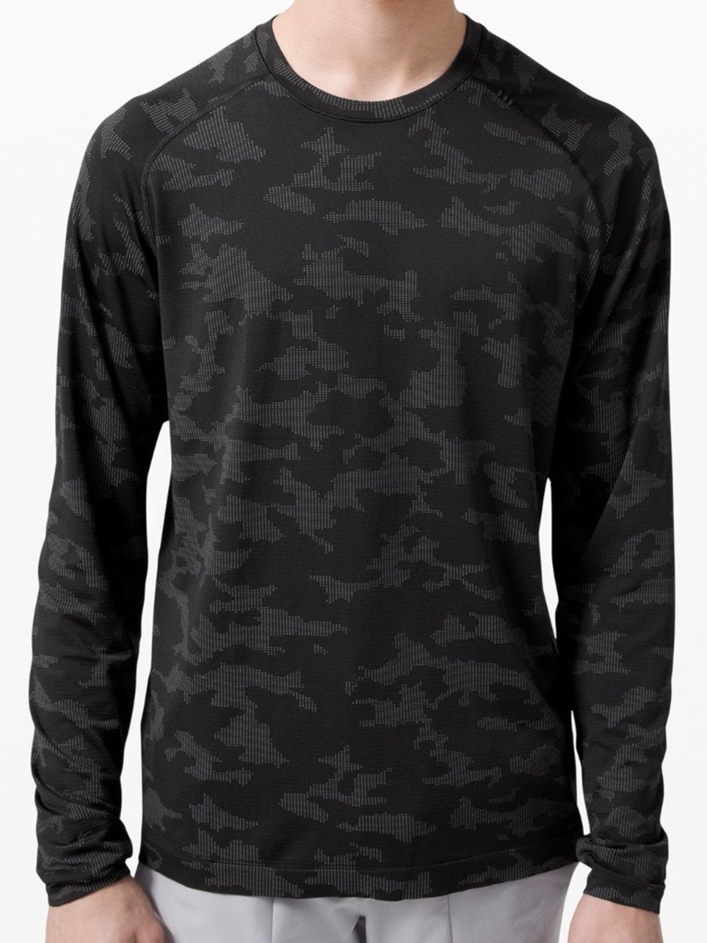 Lululemon Metal Vent Tech Long Sleeve Shirt 2.0, Heritage Camo Asphalt Grey/Blac